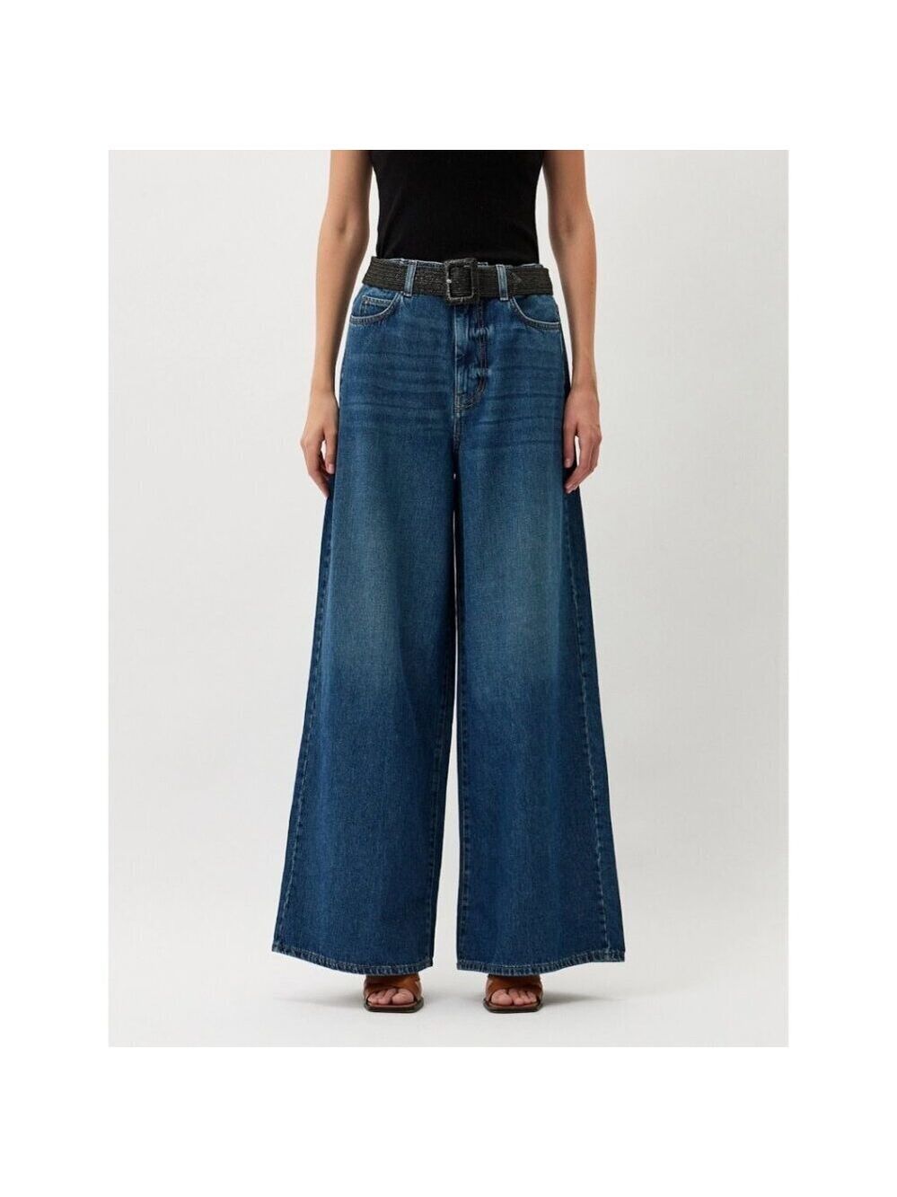Weekend MaxMara | Abitata Blue Wide Leg Jeans - Picture 2 of 16